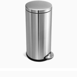 Trash Can, Brushed Stainless Steel,  Excellent