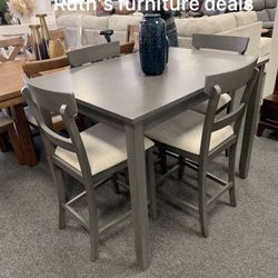 5-pc Counter Height Dining Set ( Table + 4 Chairs)