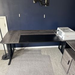 Desk and cabinant duo