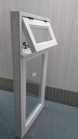 White Vinyl Double Window