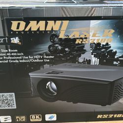 Omni Laser RS2100 Projector + Electric Screen – Home Theater Setup