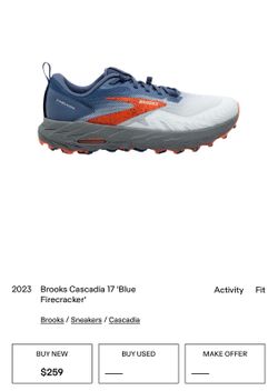 Brooks cascadia 17 blue fire cracker