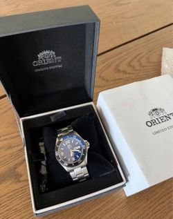 Orient Mako 20th Anniversary Ltd Edition Automatic Blue Dial Steel Mens Watch