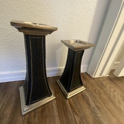 Leather Candle Holders