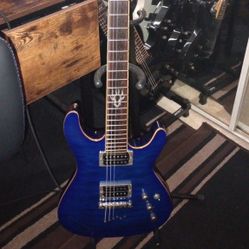 Ibanez SZ520QM Neck Thru Solid Body Electric Guitar Blue Burst