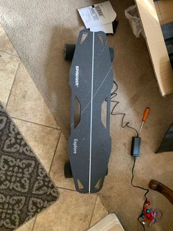 Spadger electric skateboard.