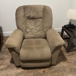 Brown Cloth Rocking/ Reclining Recliner