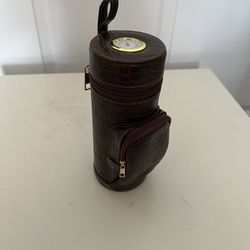 Cigar Case / Humidor Leather Brown With Accessories