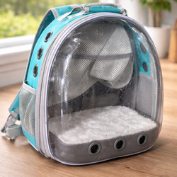 Pet carrying bag backpack transparent