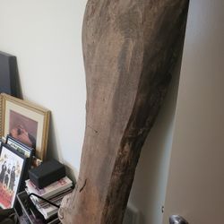 2 Walnut Slabs. Rough Edge.  About 5 Feet High And 3 Inches Thick. 