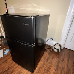 Midea WHD-113FB1 Double Door Mini Fridge with Freezer
