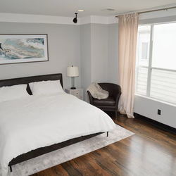 King Size Bed + Side Tables + Side Lamls