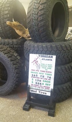 LT 265 75 15 MT BRAND NEW TIRES $139 EACH $556 SET