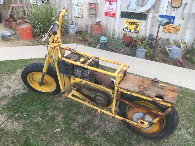 Vintage tote goat motorcycle