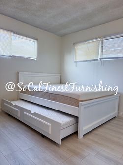 New Queen Bed With Trundle And Mattress