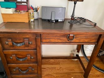 Antique wood writing desk.