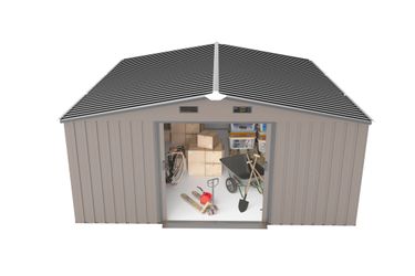 Campcraft 10*12ft 0.23mm color steel plate, surface protective film, Two daylight Windows, A practical and thoughtful gift,two colors can be freely se