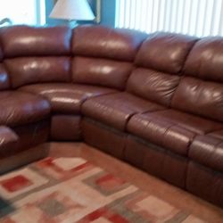 Leather Sectional.  Queen Sleeper Never Used.  Non Smoker