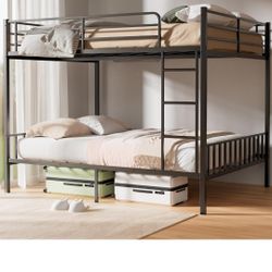 Metal Queen Over Queen Bunk Bed for Teens and Adults,Space-Saving/Noise Reduced/Bunk Bed Is Very Similar To This One Could'nt Find The Exact Picture