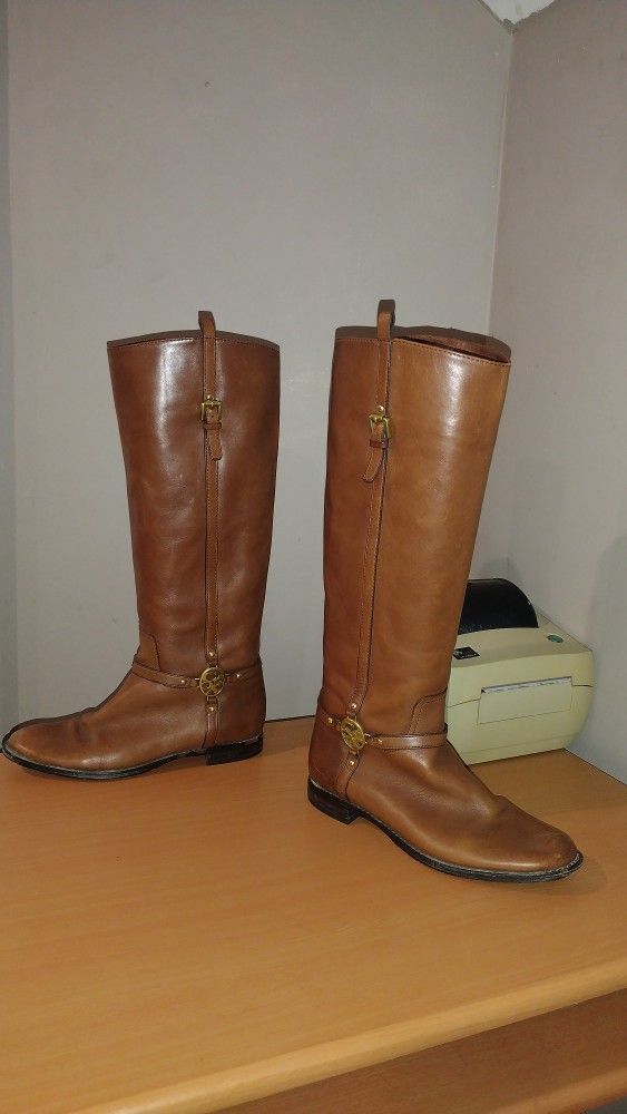 COACH MULAN LEATHER BOOTS SIZE 6.5 B