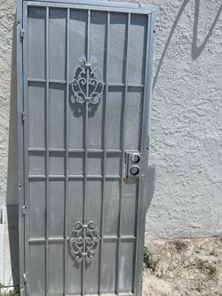 Exterior metal door