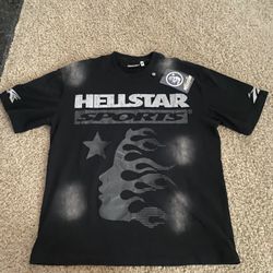 acid wash black hellstar records tee
