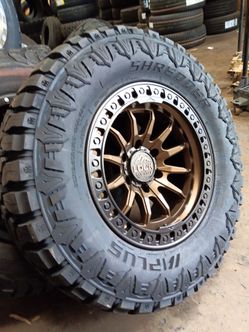 17x9 LOCK Rims 6x139 6x5.5 on New tires 33 1250 17 MT