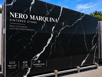 Nero Marquina Sintered Stone Slab – 142” x 71” – 2CM