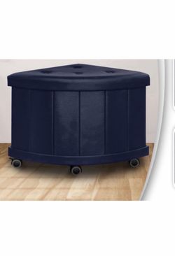 Black Collapsible Corner Ottoman