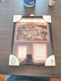 Framed Boston Red Sox Stadium Aerial View W/ Description Nib