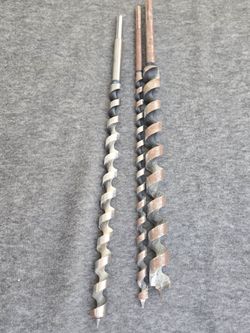 Set of 3 large auger bits