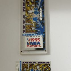 NBA ORLANDO MAGIC 1995 Commemorative Ticket Plus Game A Ticket 