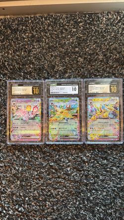 CGC 10 Pristine Jolteon ex, Espeon ex & Leafeon ex – Japanese Terastal Fest 2024