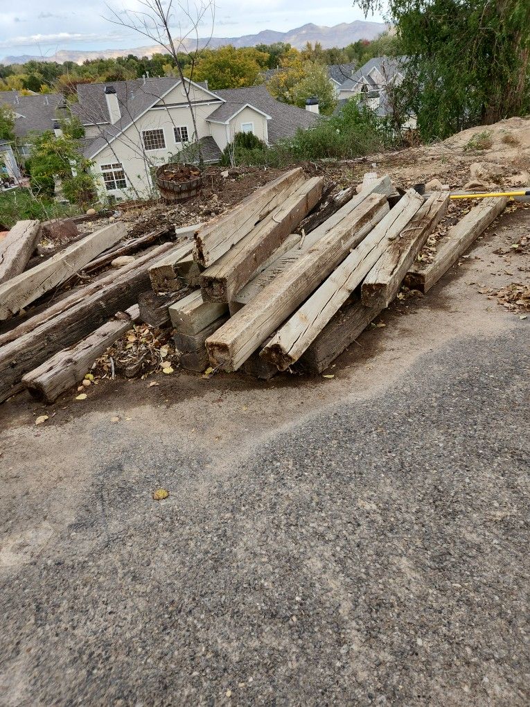 Post Beams And Railroad Ties