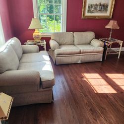 2 Love Seats And 2 End Tables