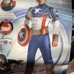 Brand New Marvel Muscle Costume - Captain America The Winter Soldier Size L/G (10-12)