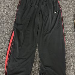 Vintage Nike Sportswear Lined Windpants Mens XL Black Red Active Gym