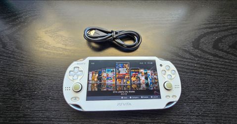 White Psvita With 128gb Memory Card