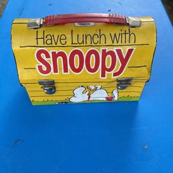 Vintage “Go to school with Snoopy” Lunch Box