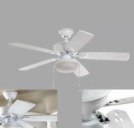 Home Decorators Collection Marshlands 52" LED Indoor Outdoor White Ceiling Fan