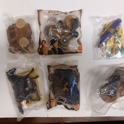 1999 WILD WILD WEST (SET of 6 Toys with 2 duplicates) by Burger King