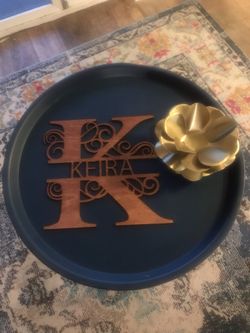Custom made laser cut name monograms home decor