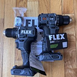 FLEX 24V Brushless 1/2” Compact Drill/ Driver (Bare Tool) — $50 each