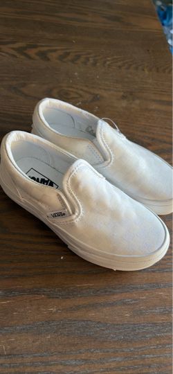 Vans Classic Slip-On White Canvas Sneakers