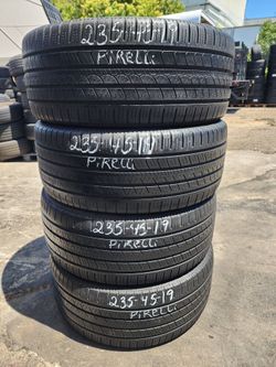 235 45R 19 PIRELLI SCORPION TIRES 2354519 USED TIRES (SET) MOUNT BALANCE INCLUDED