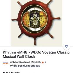 Rhythm Classic Musical Wall Clock 