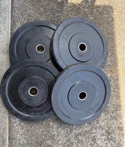 Bumper plates. 2x45, 2x25