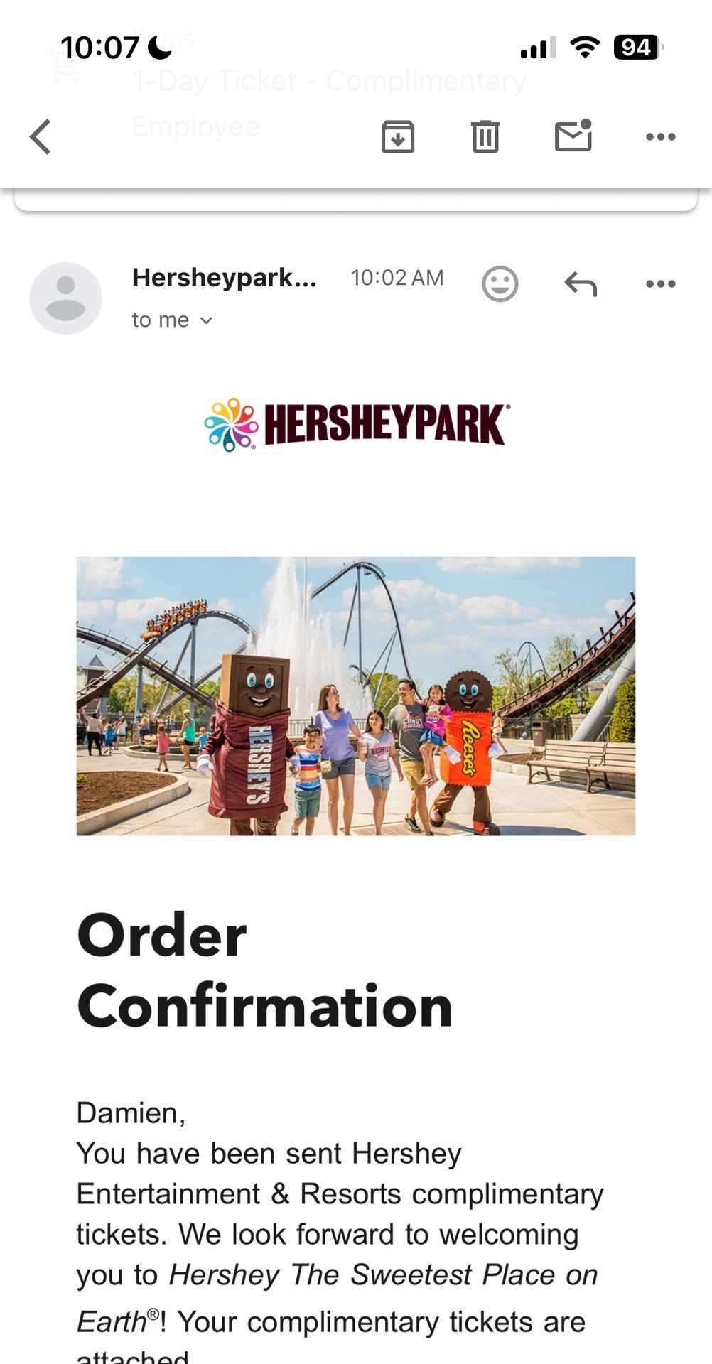 Hershey Park Tickets