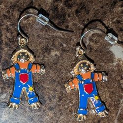 Scarecrow Earrings 🎃💙🧡🍂