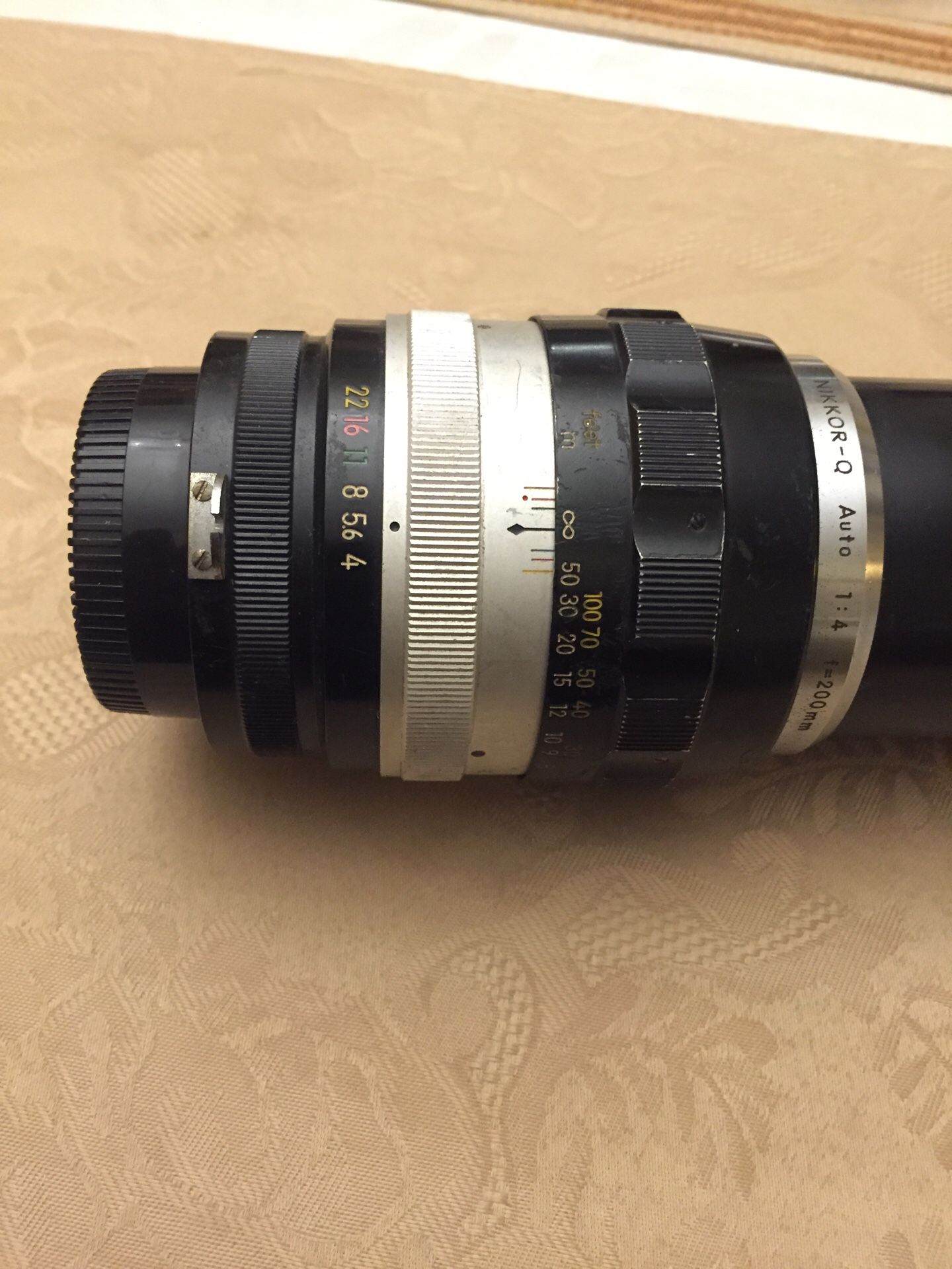 Vintage Nikon Nikkor-Q Auto 1:4 f=200mm Japan telephoto camera lens